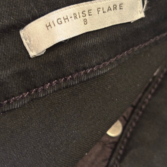 Wonderly jeans high rise flare black womens size 8 full length with slit - Picture 11 of 11